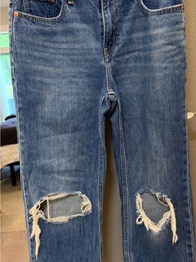 Levi's Distressed Medium Blue Boyfriend Jeans